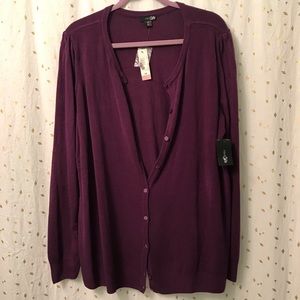 Purple Cardigan - 2x